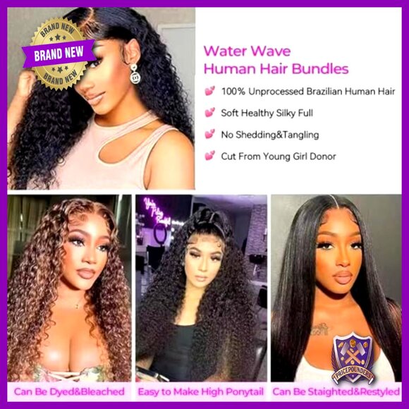 Water Wave Human Hair Extensions 10-14 Inch Brazilian Unprocessed Remy main image 5